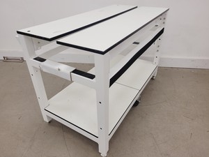 Thumbnail image of 7 x White Trespa Laboratory Tables in Various Sizes Lab