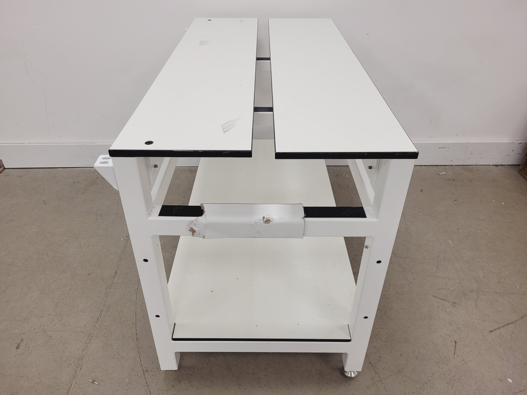 Image of 7 x White Trespa Laboratory Tables in Various Sizes Lab