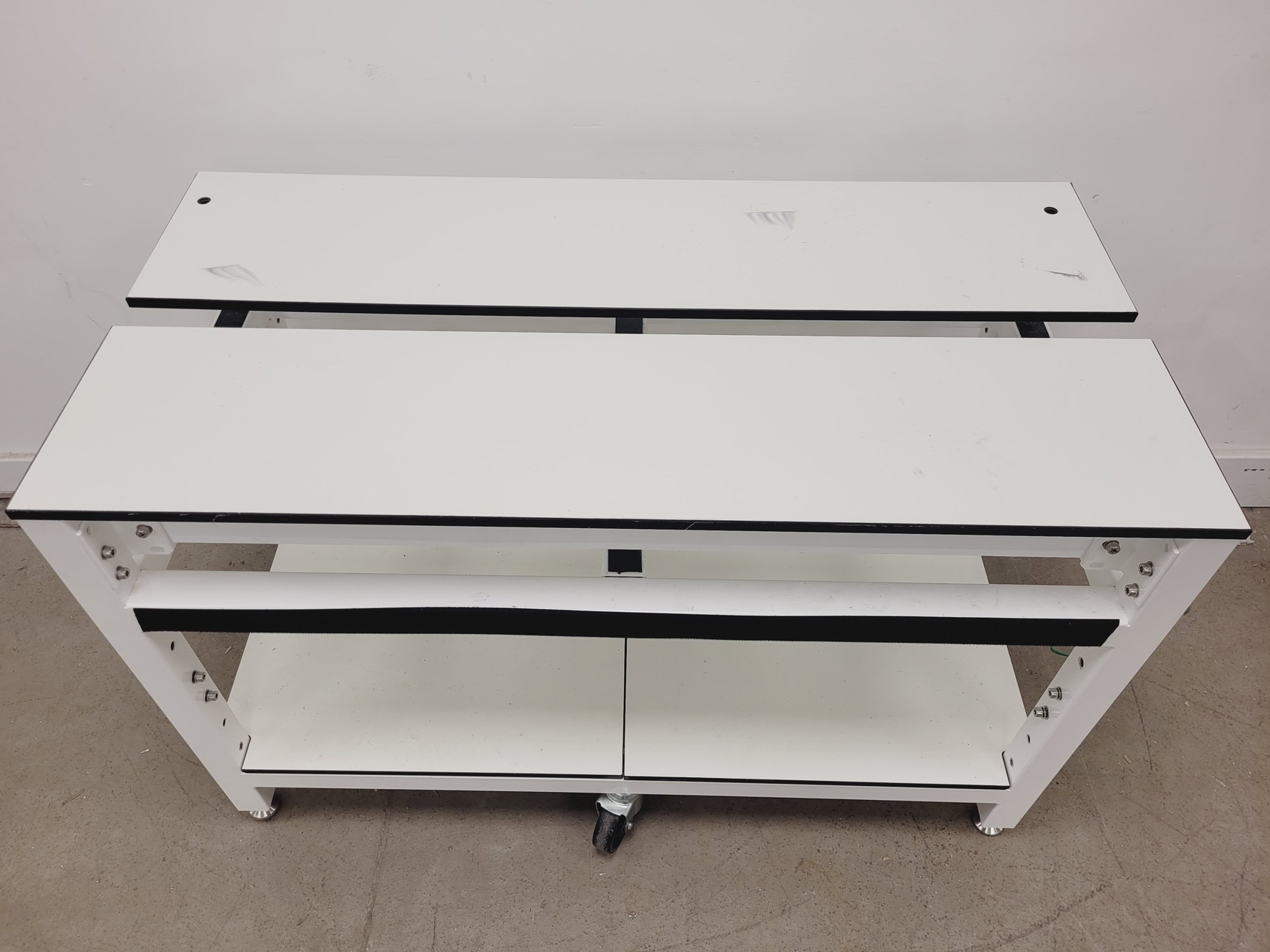 Image of 7 x White Trespa Laboratory Tables in Various Sizes Lab