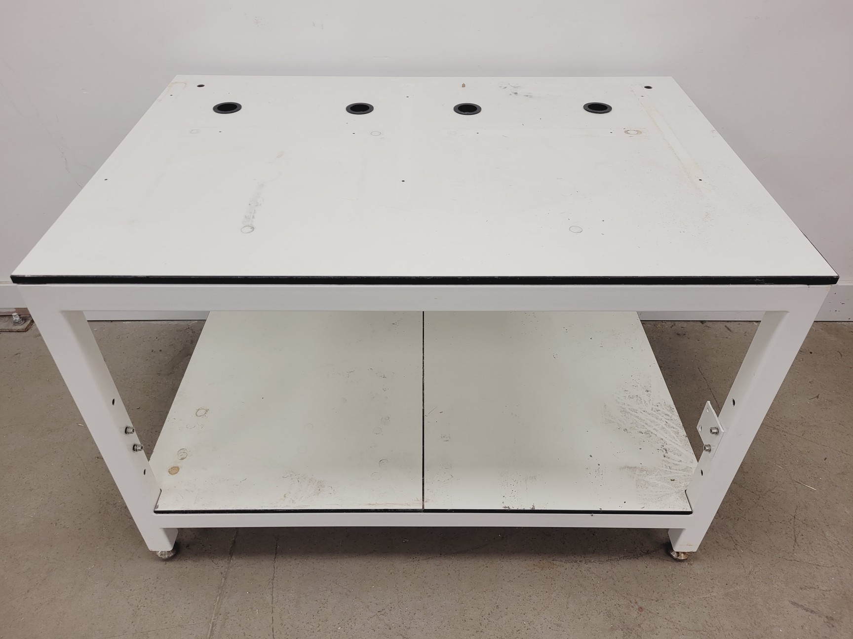 Image of 7 x White Trespa Laboratory Tables in Various Sizes Lab