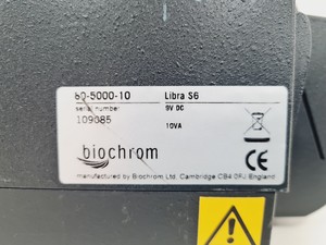 Thumbnail image of Biochrom Type Libra S6 Spectrophotometer Lab