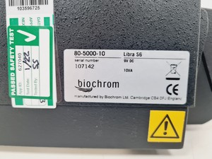 Thumbnail image of Biochrom Libra S6 Model Spectrophotometer Lab