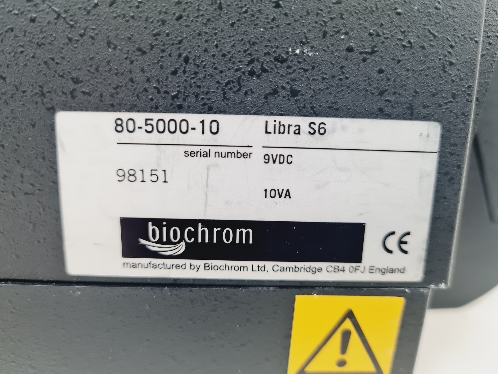 Image of Biochrom Model Type Libra S6 Spectrophotometer Lab