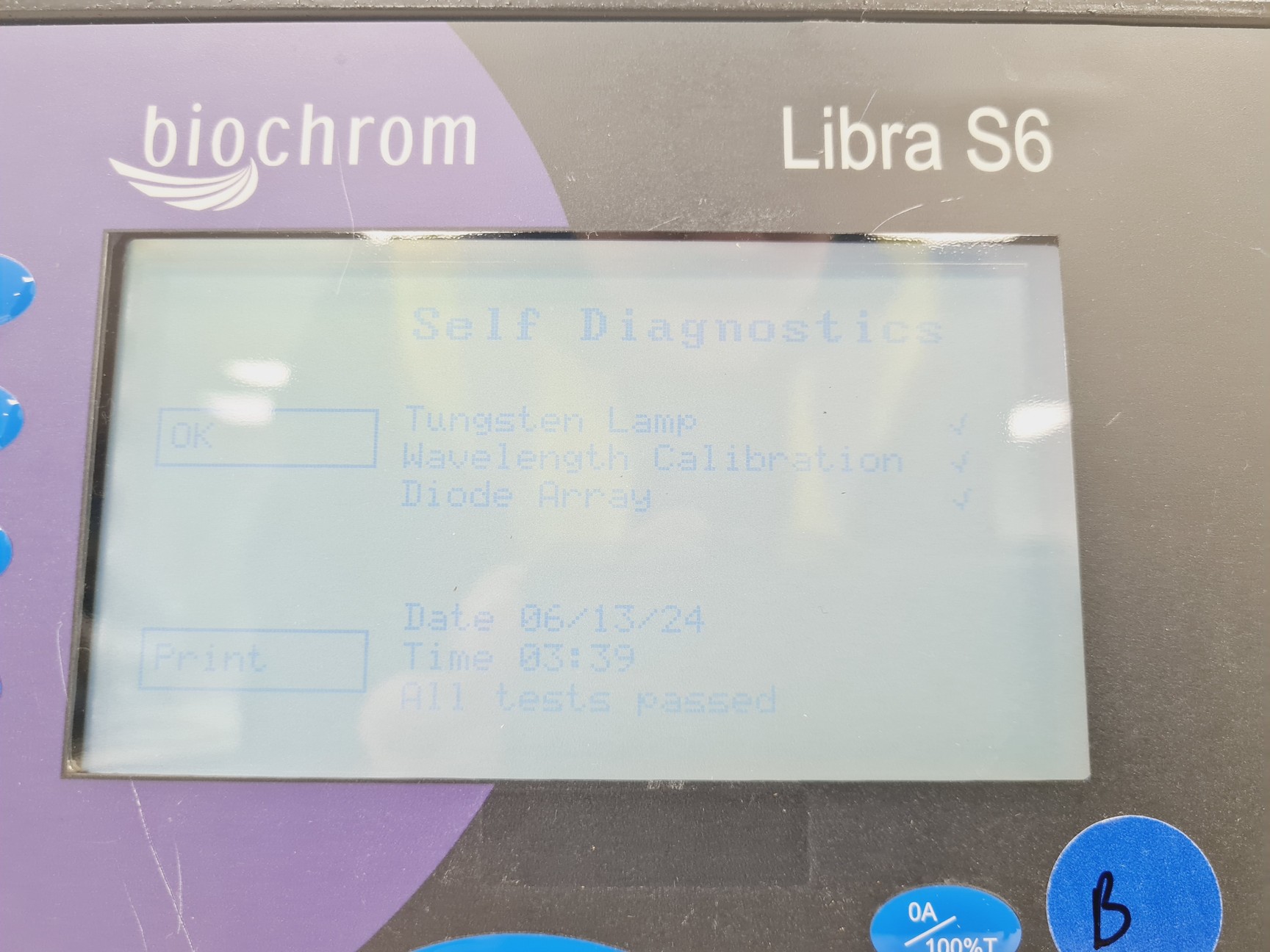 Image of Biochrom Model Libra S6 Lab Spectrophotometer