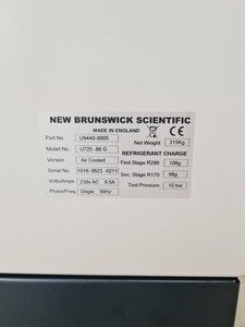 Thumbnail image of New Brunswick Scientific Innova U725G Ultra Low Temperature Freezer Lab U725 -86