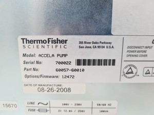 Thumbnail image of Thermo Scientific Accela Pump For HPLC System Lab