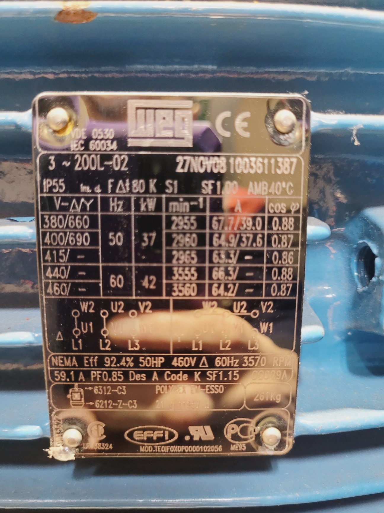 Image of B.O.B Stevenson 64 Amp Type 7736 MN 40500 Centrifugal Fume Extraction Fan