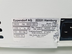 Thumbnail image of Eppendorf Refrigerated Centrifuge 5804 R Lab Spares/Repairs