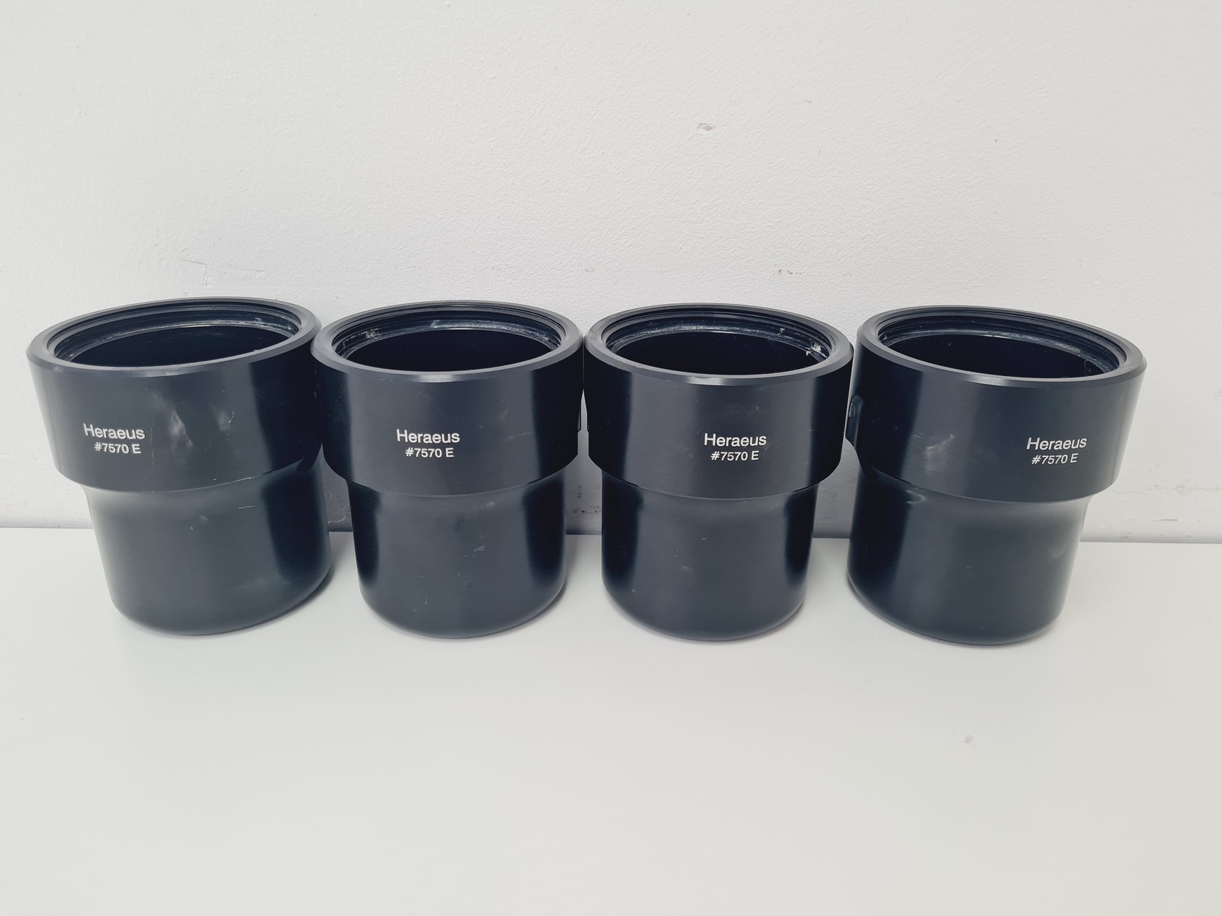 Image of Lot Of Heraeus Centrifuge Rotor Buckets & Adapters #7570 E #8030 Lab