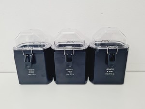 Thumbnail image of Lot Of Heraeus Centrifuge Rotor Buckets & Adapters #7570 E #8030 Lab