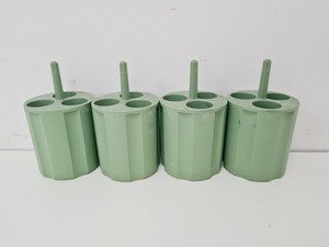 Thumbnail image of Lot Of Heraeus Centrifuge Rotor Buckets & Adapters #7570 E #8030 Lab