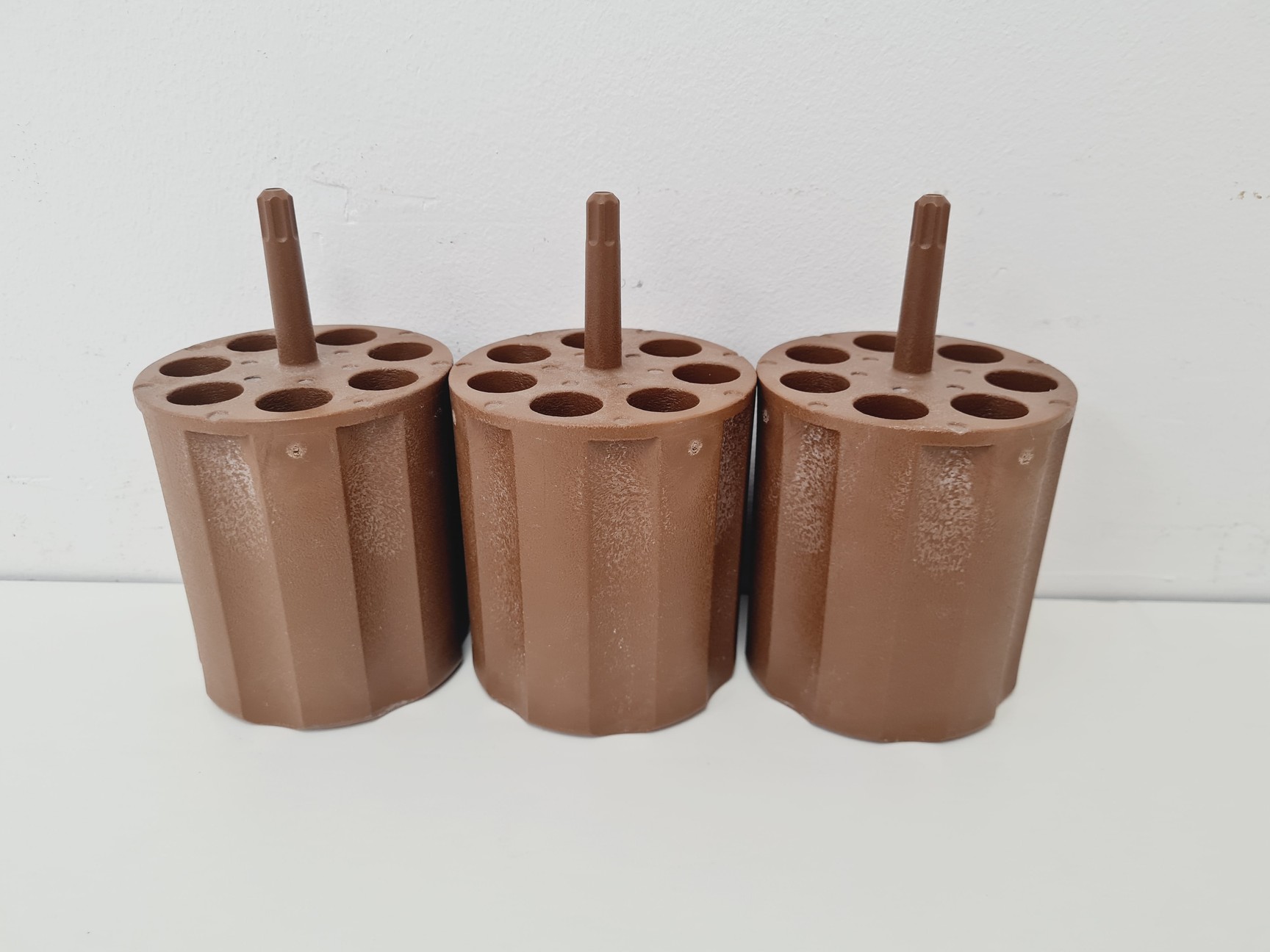 Image of Lot Of Heraeus Centrifuge Rotor Buckets & Adapters #7570 E #8030 Lab