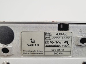 Thumbnail image of Varian Gas Chromatograph Model - 431-GC Lab