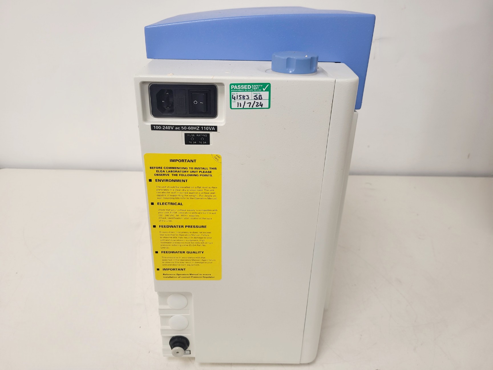 Image of Elga PureLab Option with Elga USF 75L Model OR007BPM1 Reservoir Lab