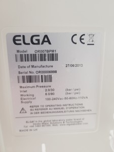 Thumbnail image of Elga PureLab Option with Elga USF 75L Model OR007BPM1 Reservoir Lab