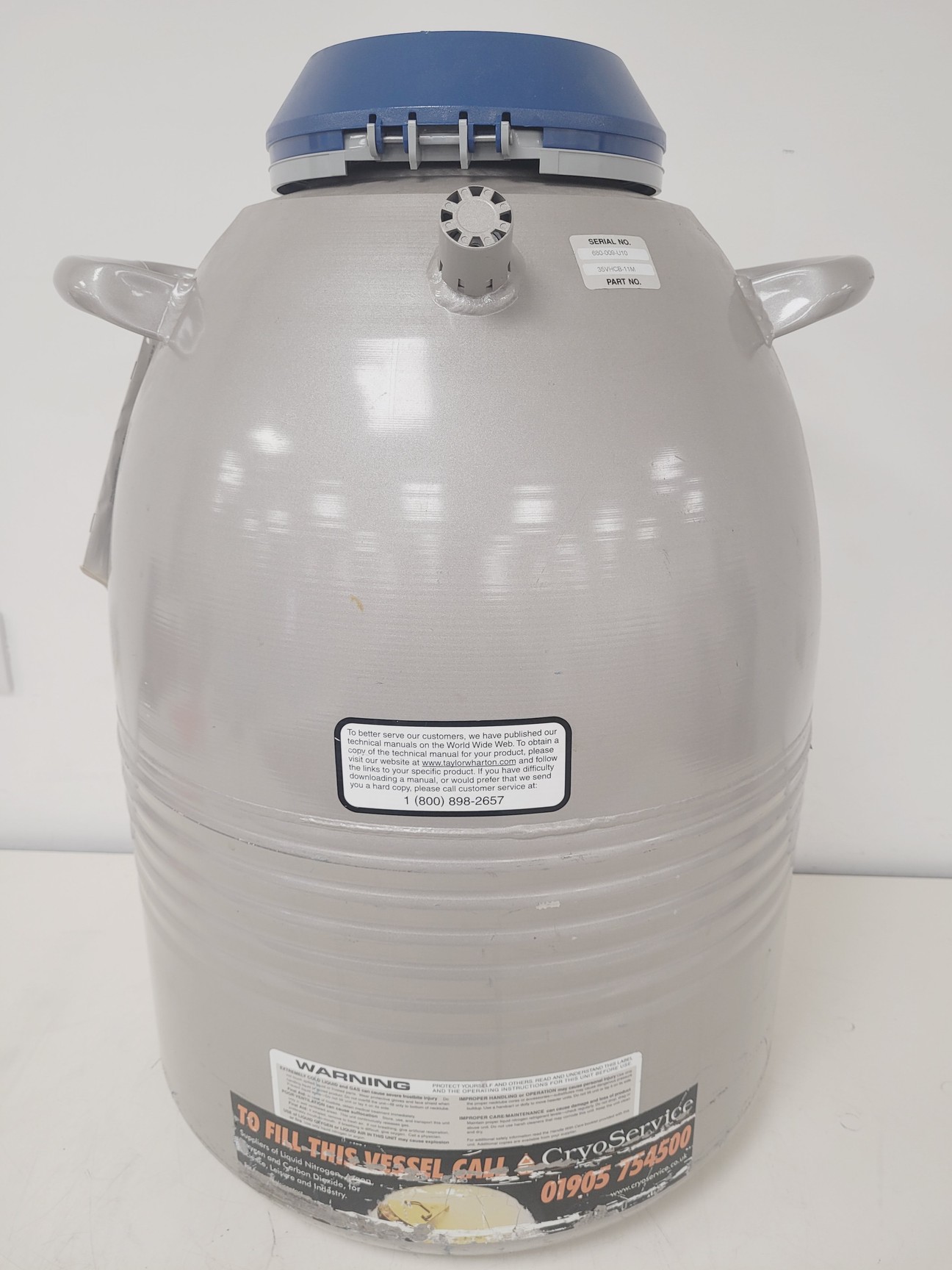 Image of Taylor-Wharton VHC35 Liquid Nitrogen Dewar Lab