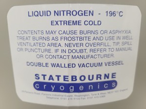 Thumbnail image of StateBourne CryoLab 10 Liquid Nitrogen Cryogenic Storage Dewar