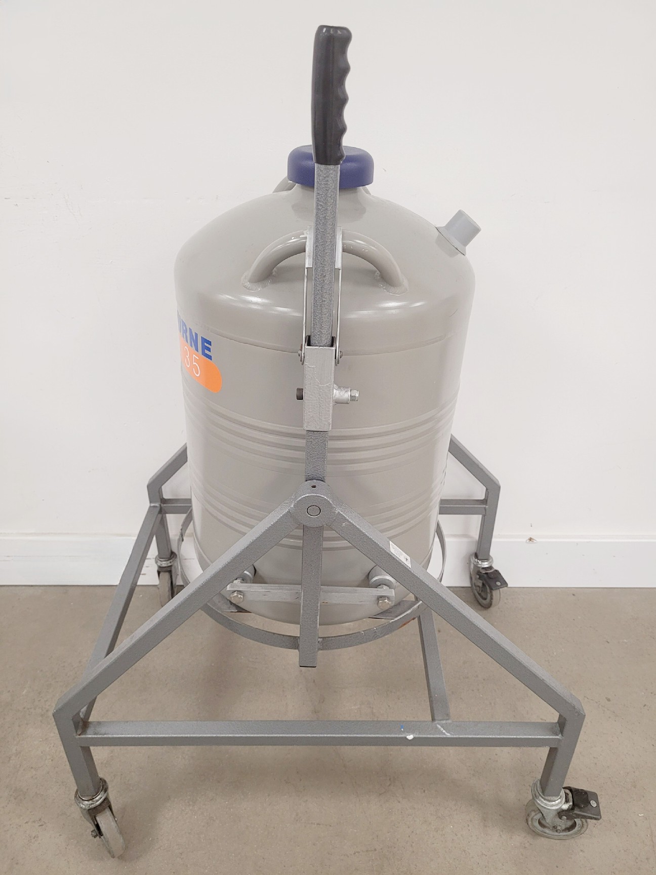 Image of StateBourne CryoLab 35 Liquid Nitrogen Cryogenic Storage Dewar With Stand 