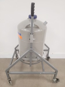 Thumbnail image of StateBourne CryoLab 35 Liquid Nitrogen Cryogenic Storage Dewar With Stand 