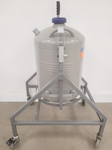 Thumbnail image of StateBourne CryoLab 35 Liquid Nitrogen Cryogenic Storage Dewar With Stand 