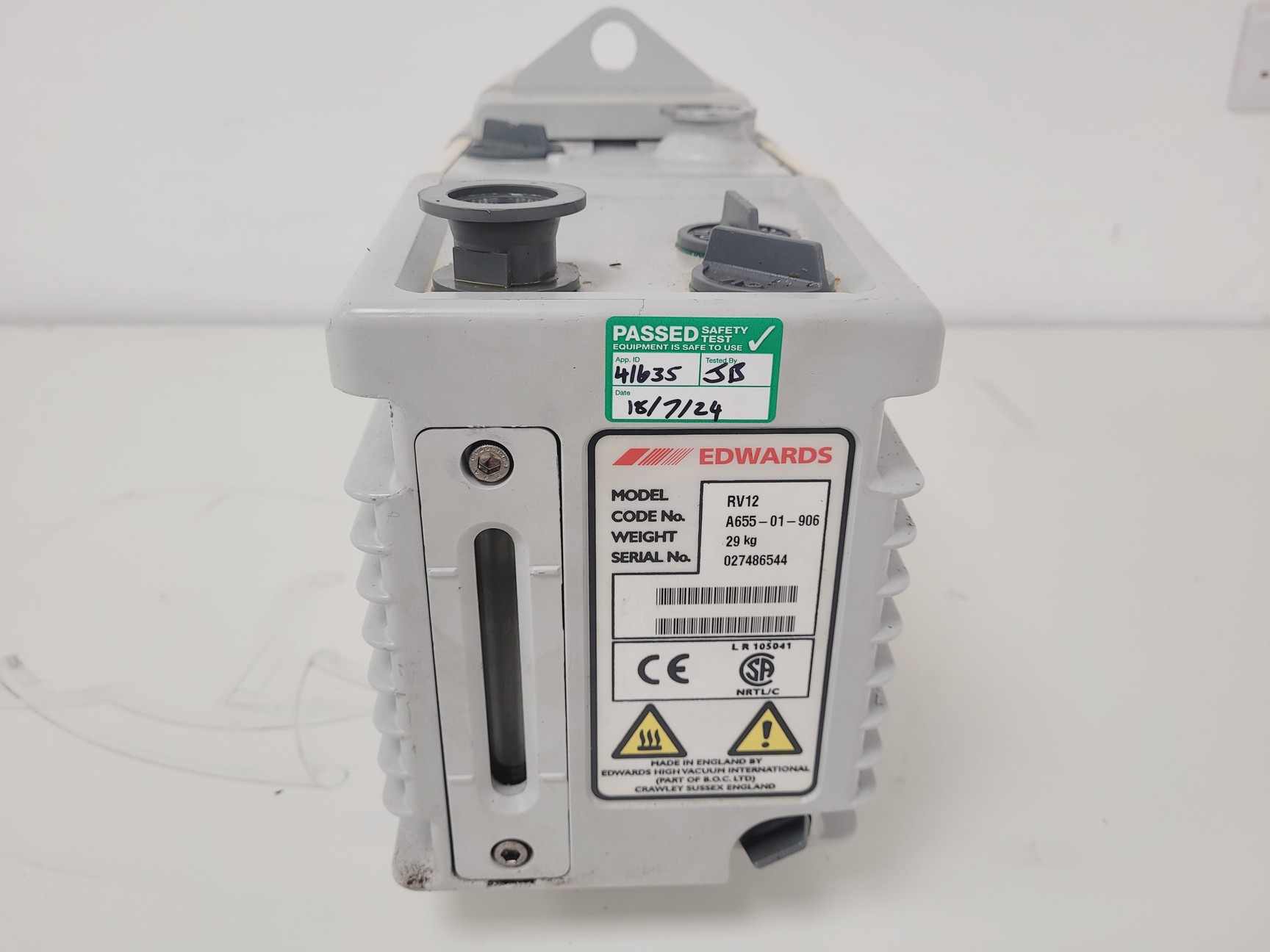 Image of Edwards 12 Model RV12 Motor Pump