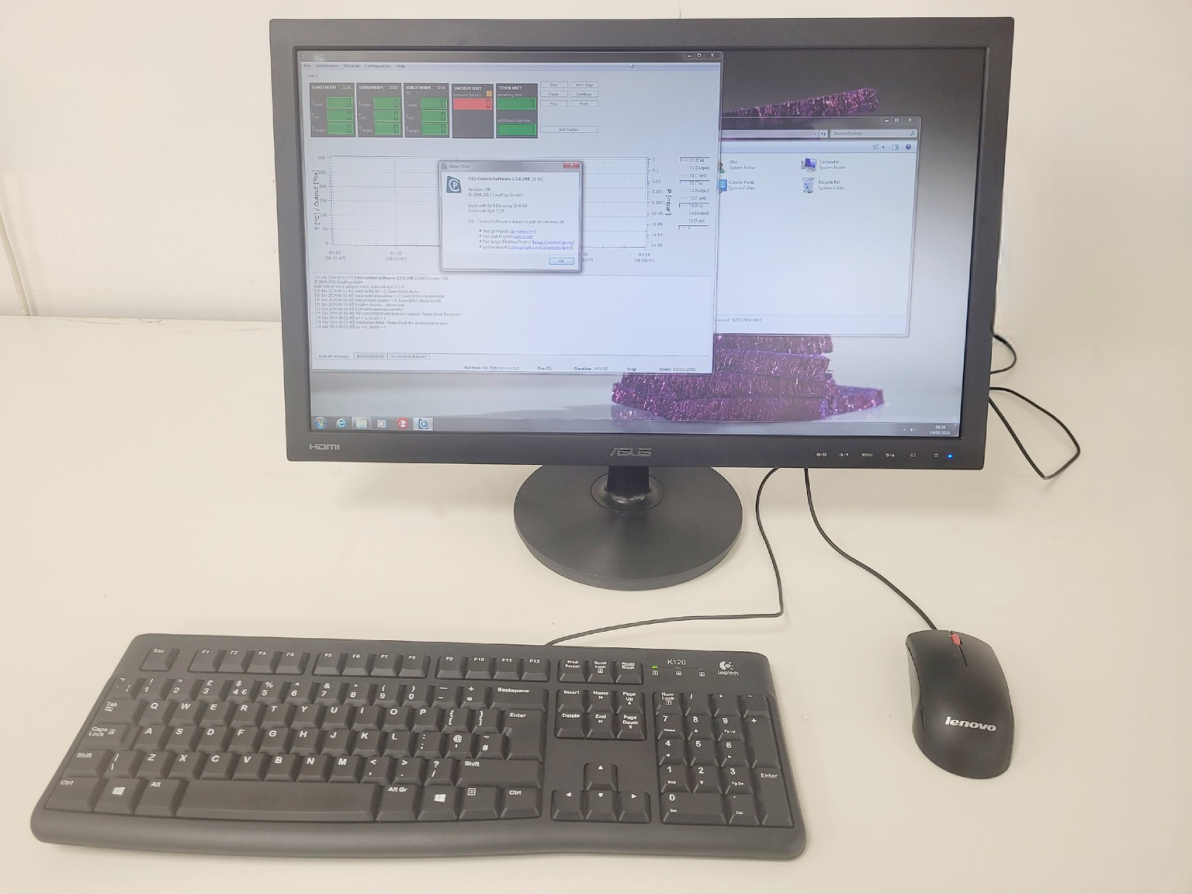 Image of Pfeiffer Sublimination System TCU 330, DCU Vacuum, MVP 070-3C w/ PC & Software