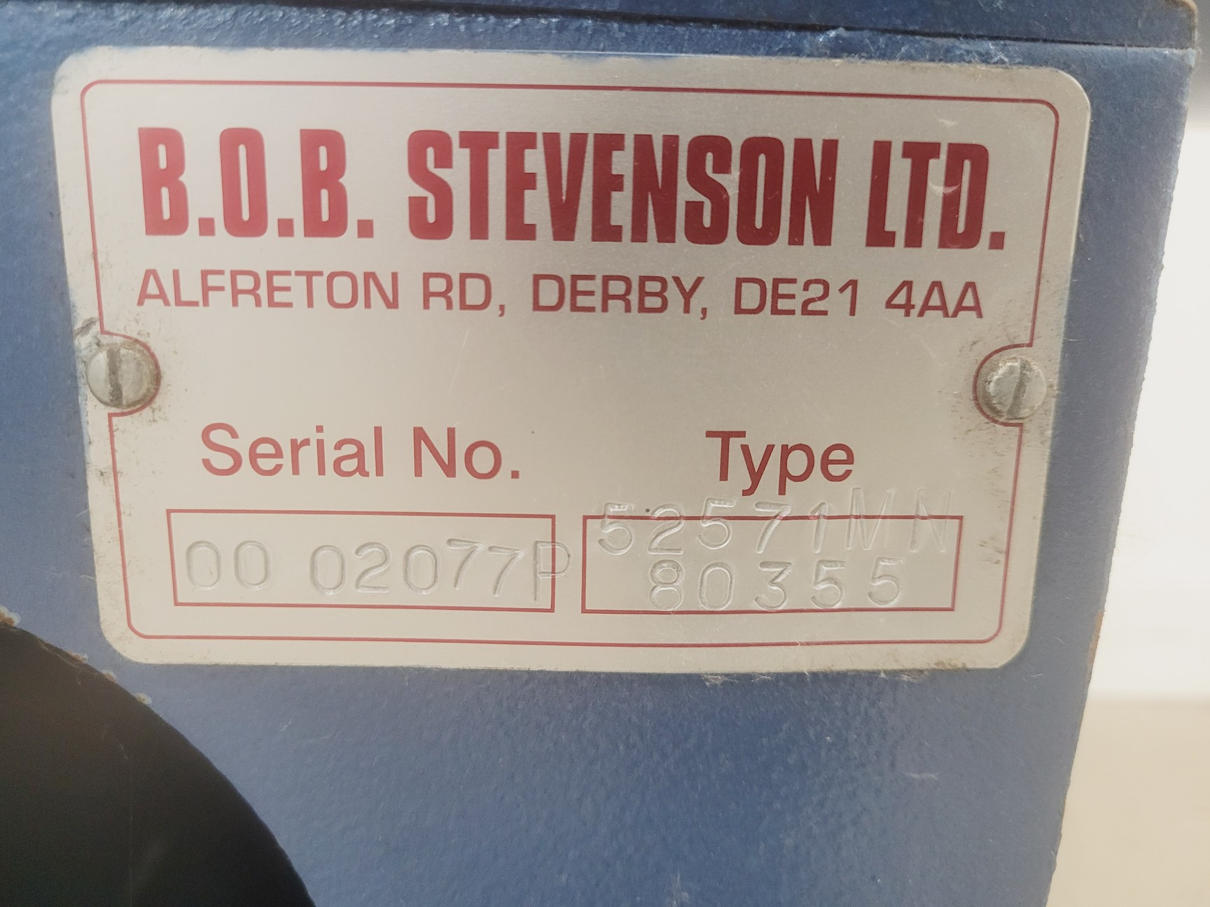 Image of B.O.B Stevenson LTD 52571MN 80355 Centrifugal Fume Extraction Fan Spares/Repairs