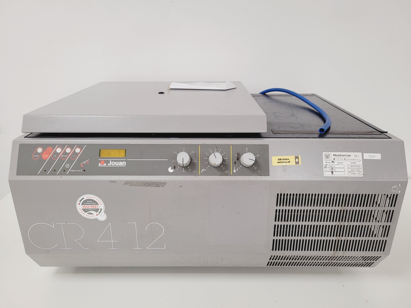 Image of Jouan Refrigerated Centrifuge  Model - CR412 with 4750RPM Rotor & Inserts Lab