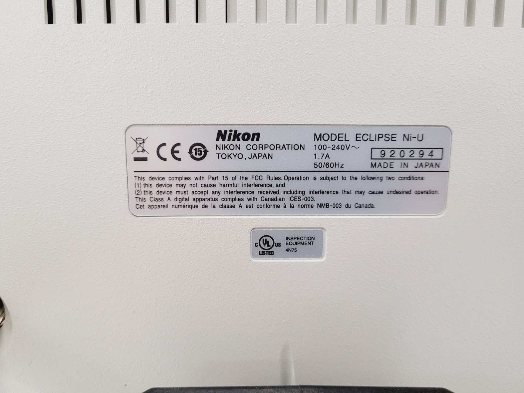 Image of Nikon Eclipse NI-U Microscope System with Infinity 3 Camera Lab