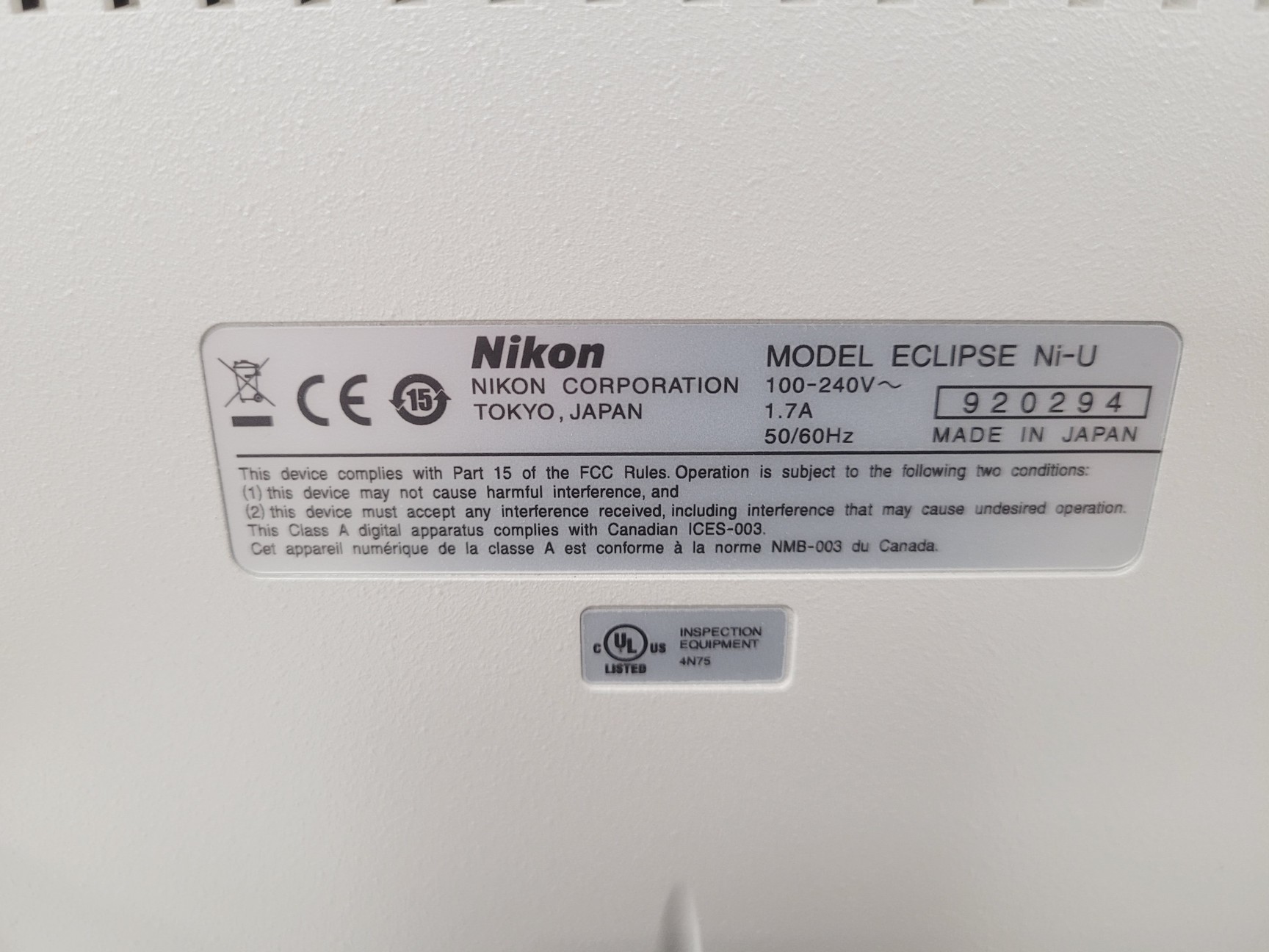 Image of Nikon Eclipse NI-U Microscope System with Infinity 3 Camera Lab