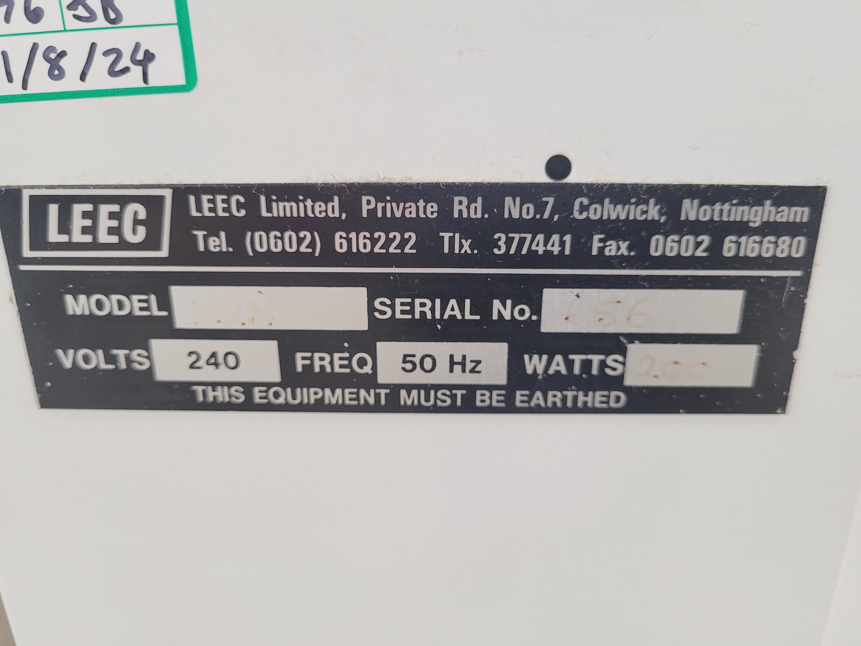 Image of LEEC Compact Incubator Model K2N Lab