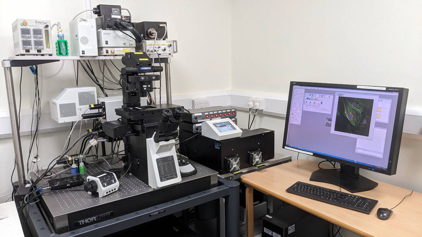 Image of Olympus Fluoview FV1200 Confocal Microscope IX83 with Laser System & Accessories