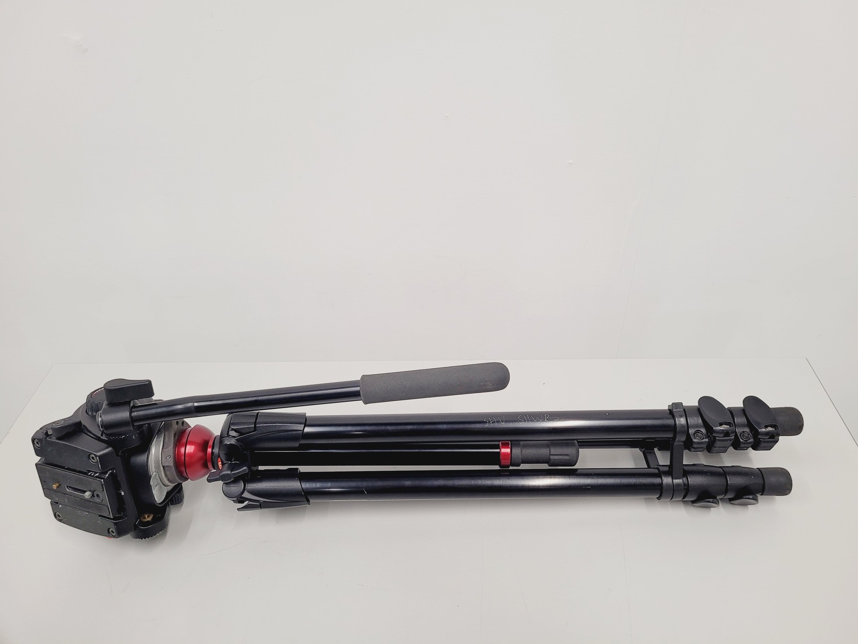 Image of Canon XF305 HD PAL Video/Camera Camcorder and Manfrotto 755XB Tripod