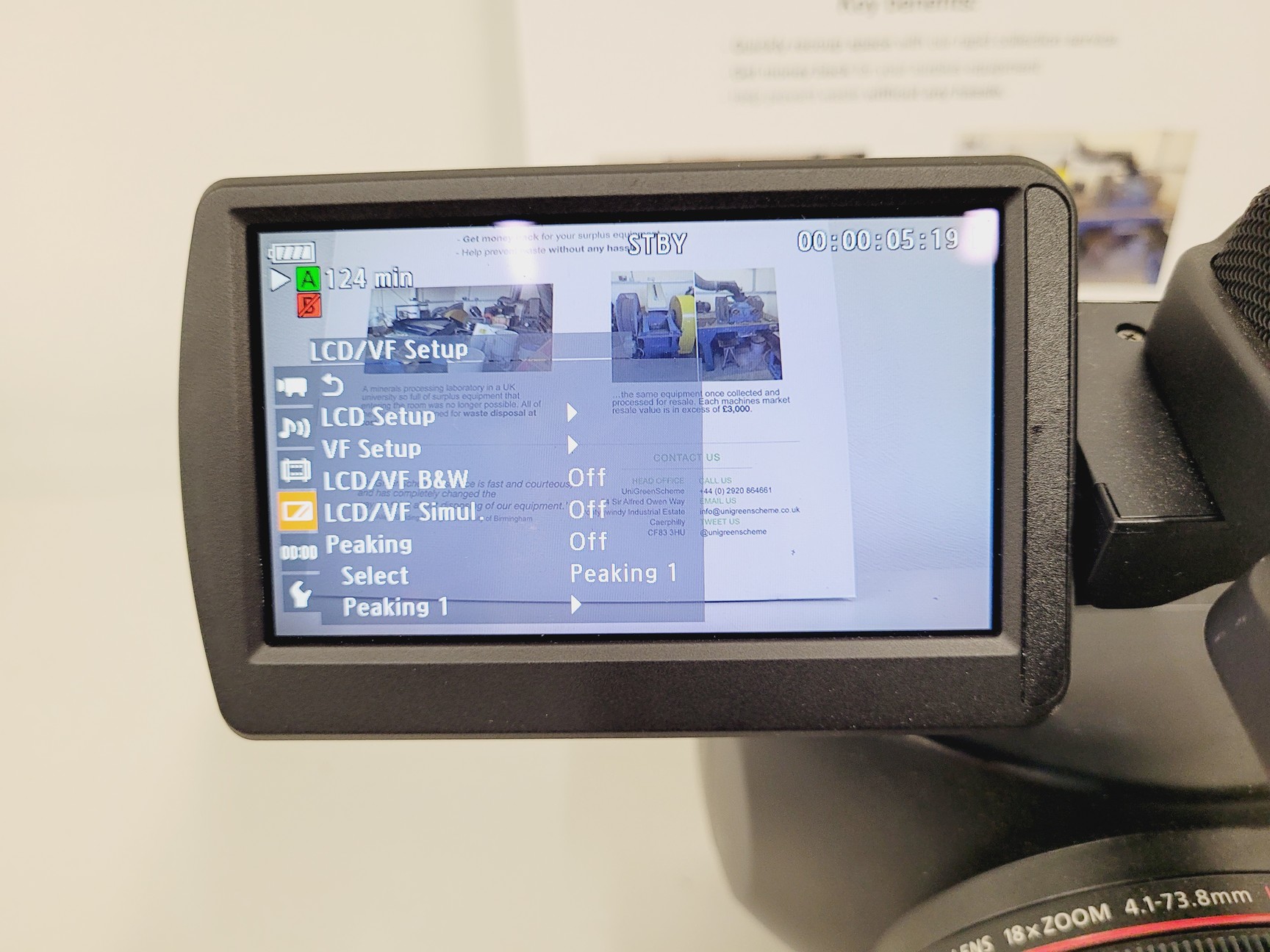 Image of Canon XF305 HD PAL Video/Camera Camcorder and Manfrotto 755XB Tripod
