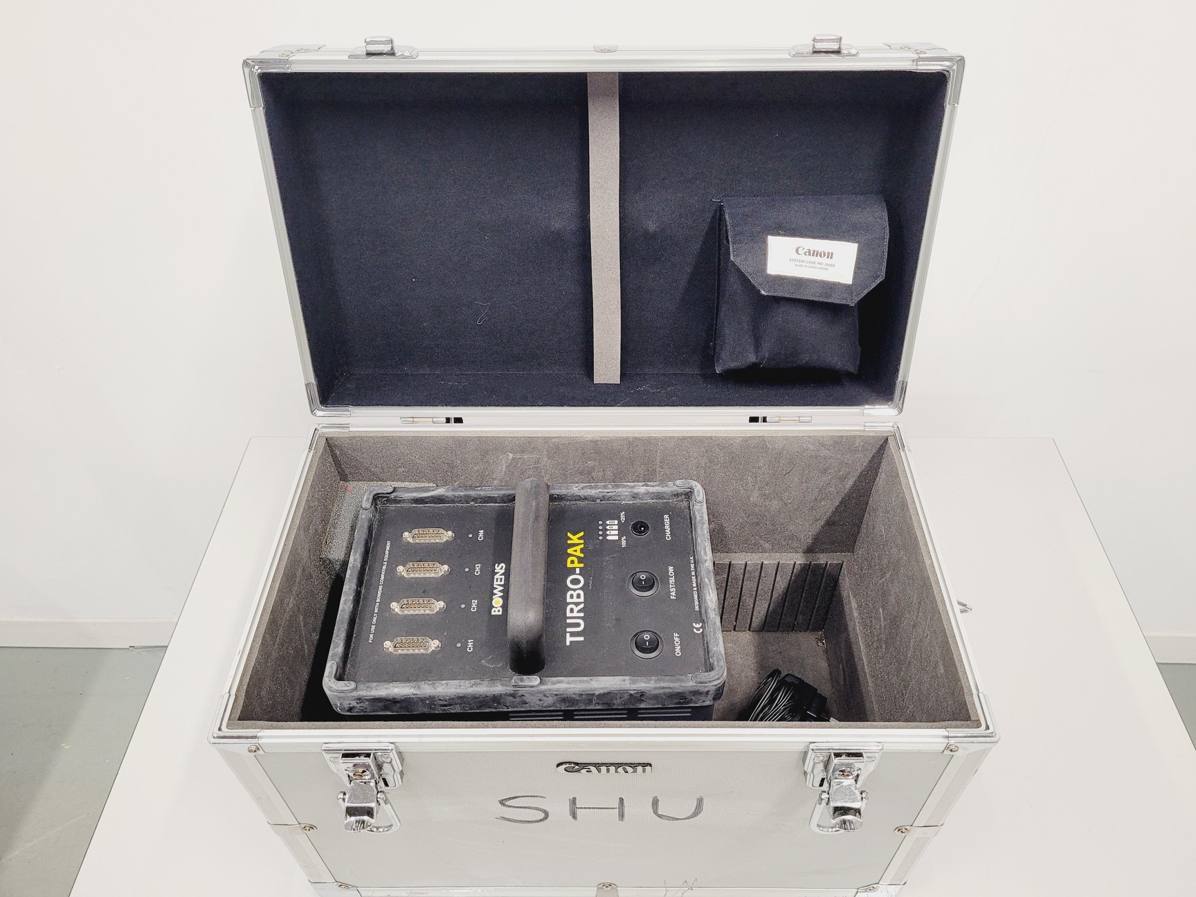 Image of Job Lot of AV Equipment Stage Lights, Camera Steady, Speakers, Sony HVR-M15E Lab