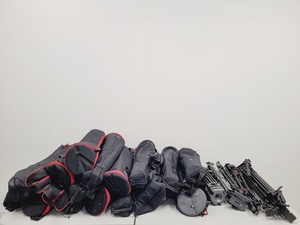 Thumbnail image of Job Lot of 22 Camera Tripods and Heads Manfrotto Libec With Carry Bags
