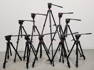 Thumbnail image of Job Lot of 22 Camera Tripods and Heads Manfrotto Libec With Carry Bags