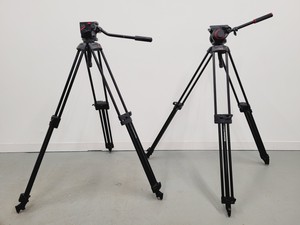 Thumbnail image of Job Lot of 22 Camera Tripods and Heads Manfrotto Libec With Carry Bags