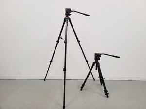 Thumbnail image of Job Lot of 22 Camera Tripods and Heads Manfrotto Libec With Carry Bags