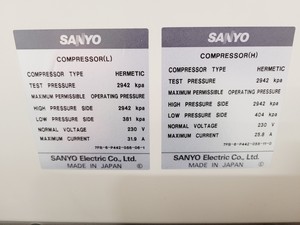 Thumbnail image of Sanyo MDF-U52V Ultra Low Temperature Freezer ULT Lab