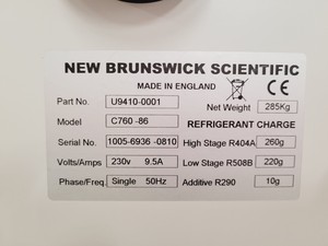 Thumbnail image of New Brunswick Scientific C760 Innova Ultra Low Freezer Chest Freezer Lab