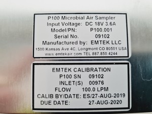 Thumbnail image of Emtek P100 Microbial Air Sampler Lab