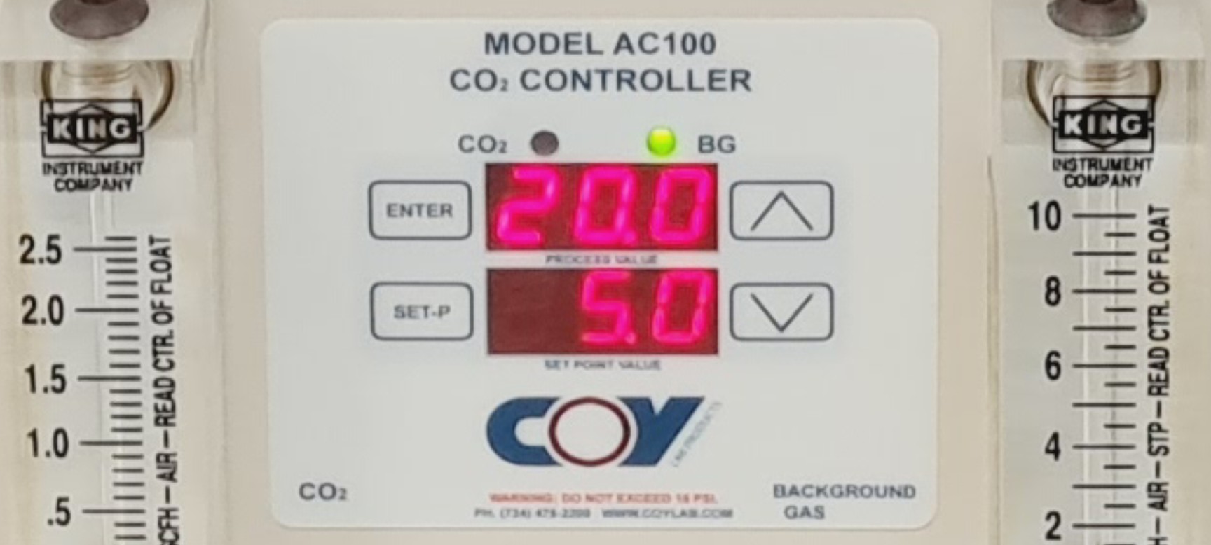 Image of 5 x Coy Model AC100 CO2 Controllers Lab