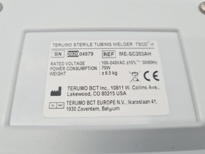 Thumbnail image of Terumo Model TSCD-II Terumo Sterile Tubing Welder Lab