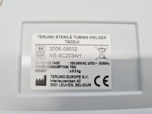 Thumbnail image of Terumo Model TSCD-II Terumo Tubing Welder Sterile Lab