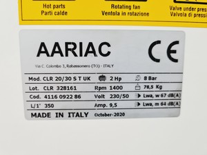 Thumbnail image of AARIAC Clean Air CLR 20/30 S T UK Compressor Lab