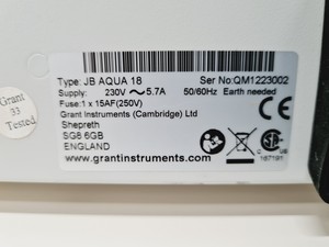 Thumbnail image of Grant JB Aqua 18 Plus Water Bath Lab