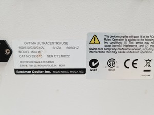 Thumbnail image of Beckman Coulter Optima Max-XP Ultracentrifuge with MLS 50 Rotor Lab