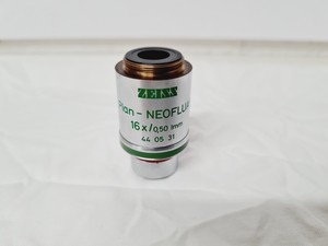 Thumbnail image of Zeiss Plan-NEOFLUAR - 16x/0.50 imm 44 05 31 Microscope Objective Lab