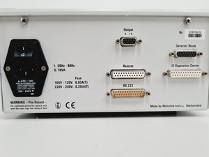 Thumbnail image of Metrohm 819 IC Detector & Metrohm 820 IC Separation Center Lab